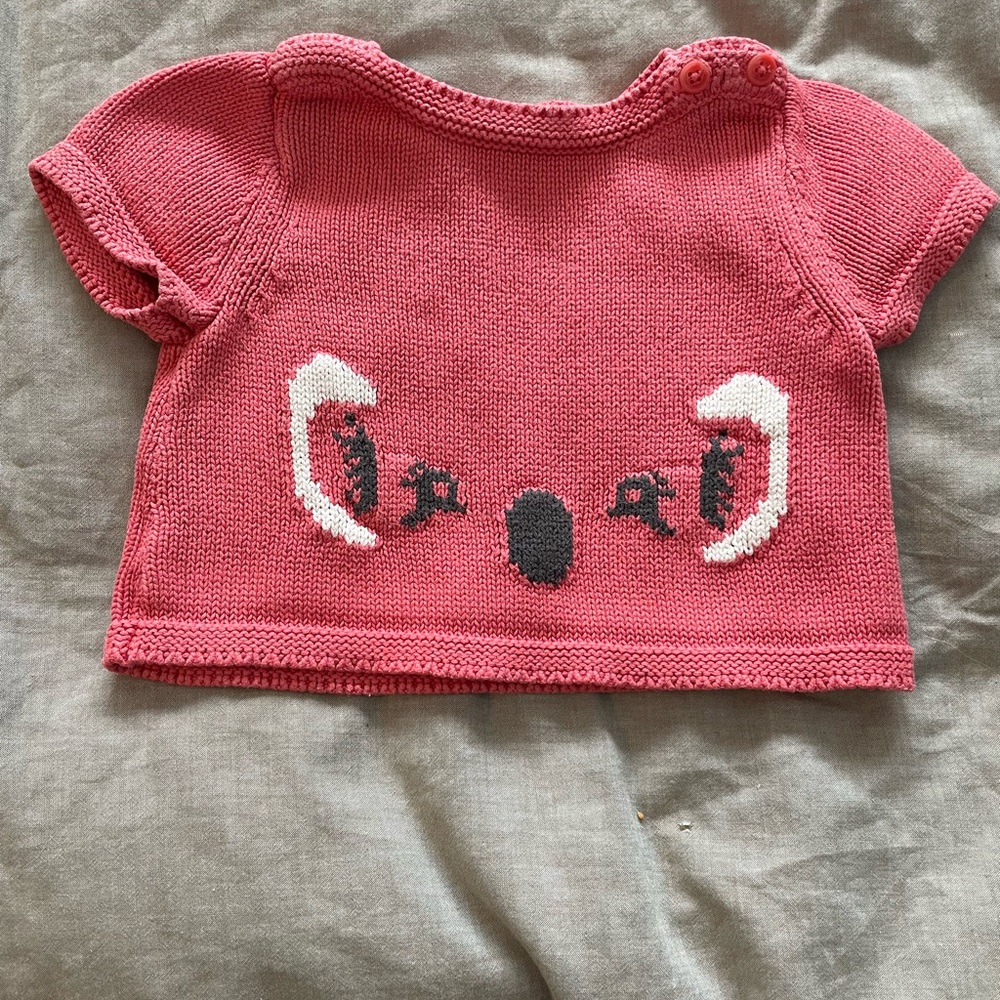 Coral Knit Baby Koala Sweater